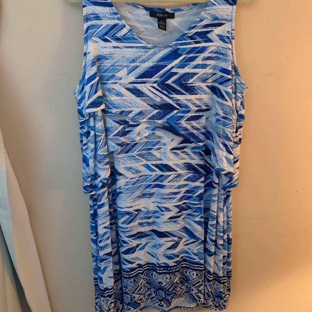 Blue layered dress